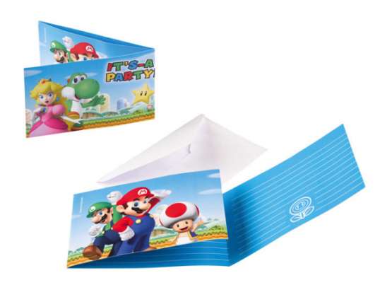 Super Mario - Pozvánky, 8 kusů