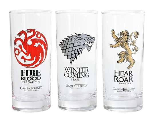 GAME OF THRONES - Set of 3 glasses