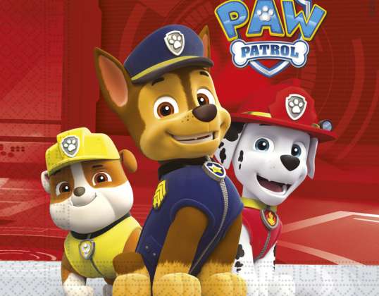 Paw Patrol Ready For Action 20 Paper Napkins 2 Ply 33x33cm