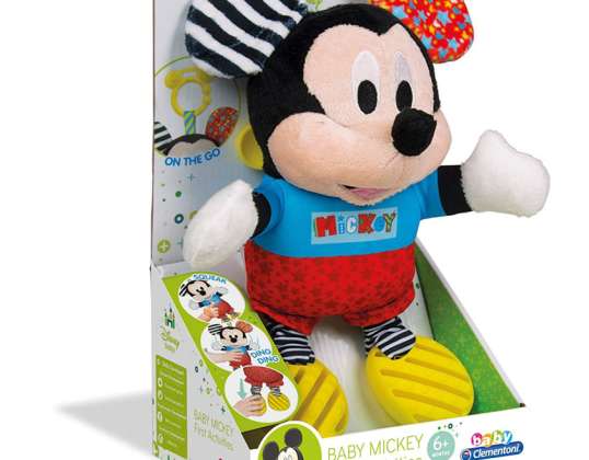 Disney Baby - Plush Mickey cu inel de dentitie - Primele activitati