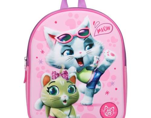44 кошки - 3D рюкзак - Just Chillin - Розовый
