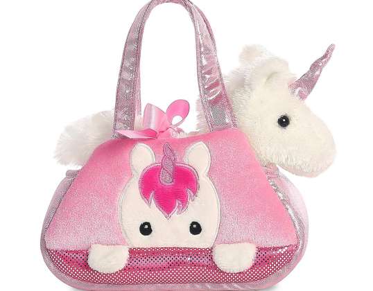 Fancy Peek-a-Boo unicorn in a carrying bag approx. 21 cm - plush figure
