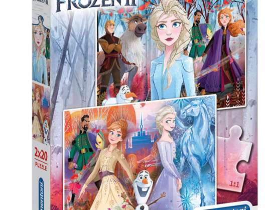 Clementoni 24759 - 2 x 20 stuks puzzel - Disney Frozen 2 / Frozen 2