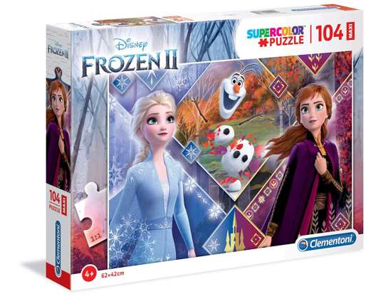 Clementoni 23739 - 104 Maxibitar Pussel - Disney Frozen 2 / Frozen 2