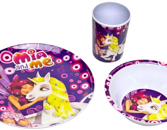 Mia and Me   3 teiliges Melamin Set