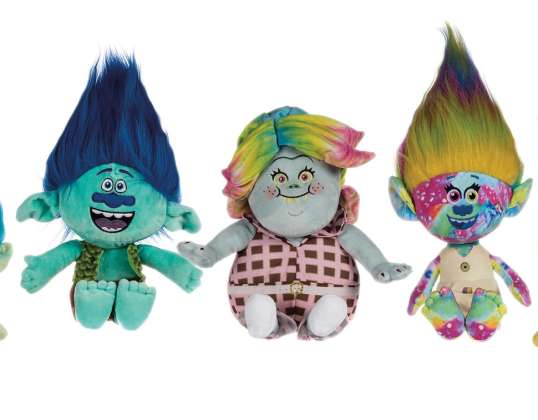 Trolls - Figurines en peluche 6 fois., 30cm