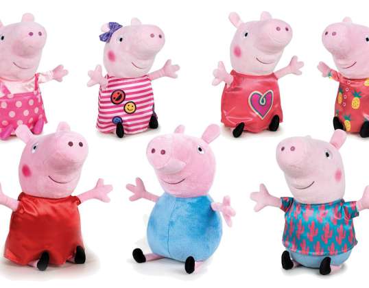 Świnka Peppa - pluszowe figurki 7-krotnie różne, 20cm