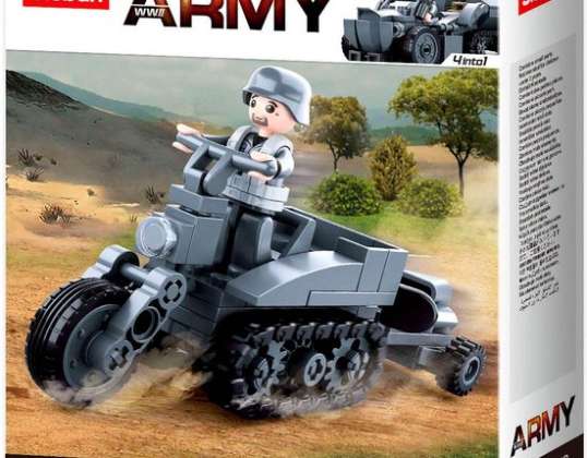 Sluban M38-B0680B - Construction Toys - German Army half crawler-type motorcycle