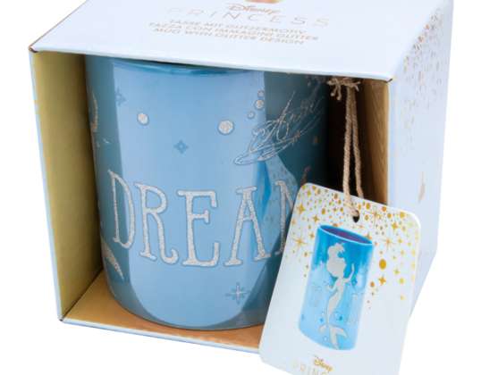 Disney Princess Ariel - shiny cup with glitter motifs - 320 ml
