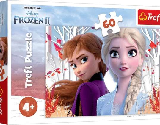 Puzzle Disney Frozen - Magiczny świat przez Anna + Elsa 2 - 60 elementów