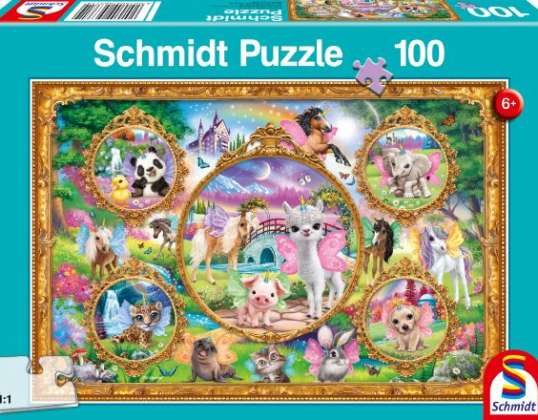 Animal Club  Einhorn Tierwelt   100 Teile Puzzle