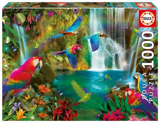 Educa Puslespil 9218457 - Tropiske papegøjer - 1000 brikker puslespil