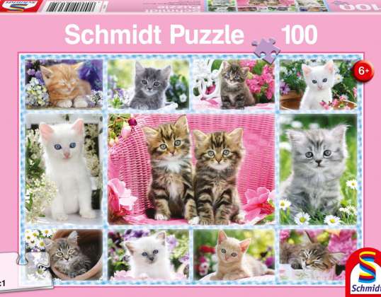 Dětské kočky - 100 dílků puzzle