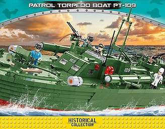 Cobi 4825 - Brinquedos de Construção - Barco Torpedo Patrulha PT-1