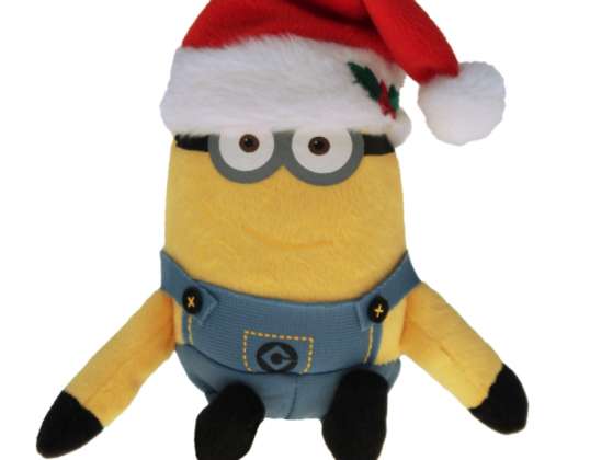 MINIONS plush figures Christmas Minion X mas 12 16 cm with key clip