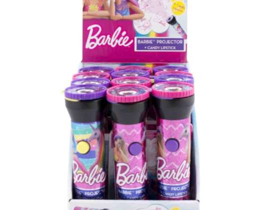 Barbie - Projektors + Candy lūpu krāsa displejā - 24 gab