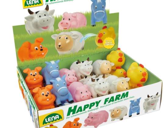 LENA 65523 Püskürtülen hayvanlar Happy Farm çeşitli