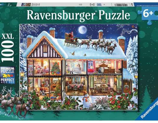 Ravensburger 12996 - Kerst thuis - Legpuzzel - 100 XXL stukjes