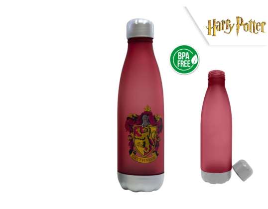 Harry Potter - Bottiglia d'acqua in plastica Grifondoro 650ml / Bottiglia Soft Touch