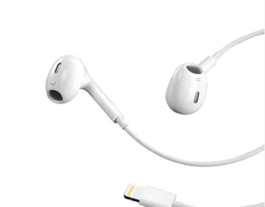 Бели слушалки Wired Lightning EP45