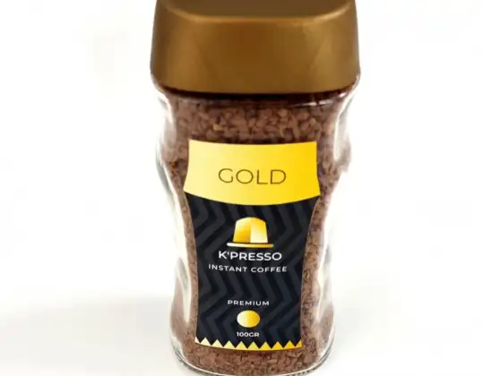 Nescafe Instant Gold prémiová káva 100g - 100% Arabica, trvanlivosť 24 mesiacov, vyrobené v EÚ