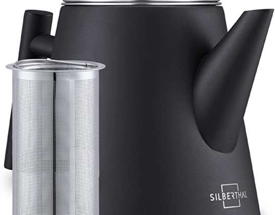 Black Silberthal tea pots with sieve - 1 liter