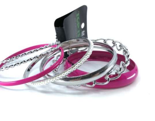 6 bangles som sett, € 0,19/pc, ny, med etikett, detaljhandel minst € 3,99