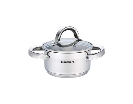 Klausberg KB-7120 Casserole 12cm with Lid - Premium Stainless Steel Cookware