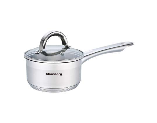 Klausberg Stainless Steel Sauce Pan with Lid - 0.5L, 12cm Compatible with All Cooktops - KB-7131