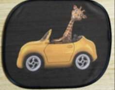 Statisk gardin solskærm bilvinduesdæksel giraf