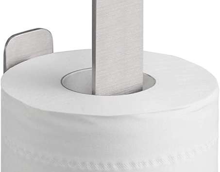 WEISSENSTEIN WC-Ersatzrollenhalter - Toilettenpapierhalter Edelstahl ohne Bohren - Rollenhalter Wand selbstklebend