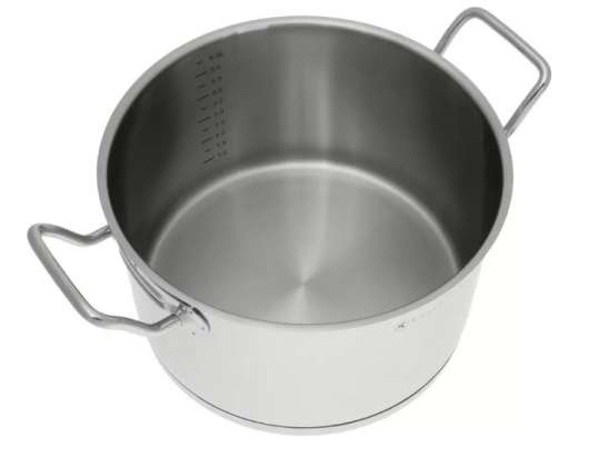 24 CM CASSEROLE WITH LID, Cr-Ni 18/10 stainless steel, 6.4L, KASSEL