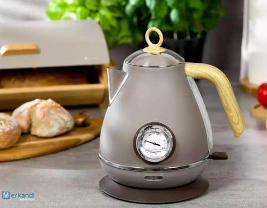 Electric kettle with thermometer, grey, Kassel 93225
