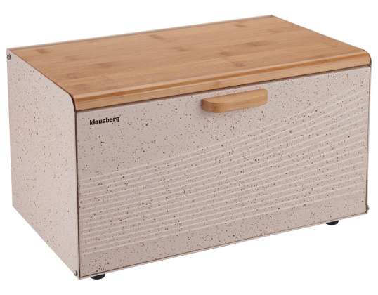 Klausberg KB-7465 plieninė duonos dėžutė smėlio spalvos - higieniškas virtuvės laikymo sprendimas