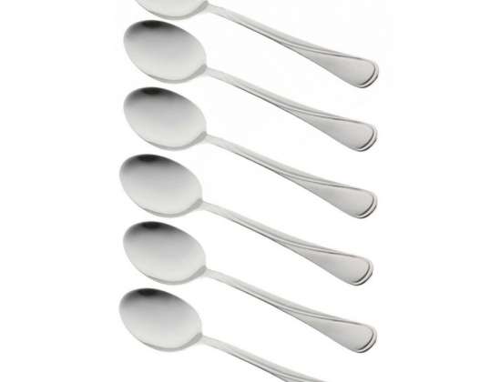 KINGHoff KH-1435 Set di cucchiai da tavola in acciaio inossidabile - Collezione 6 pezzi