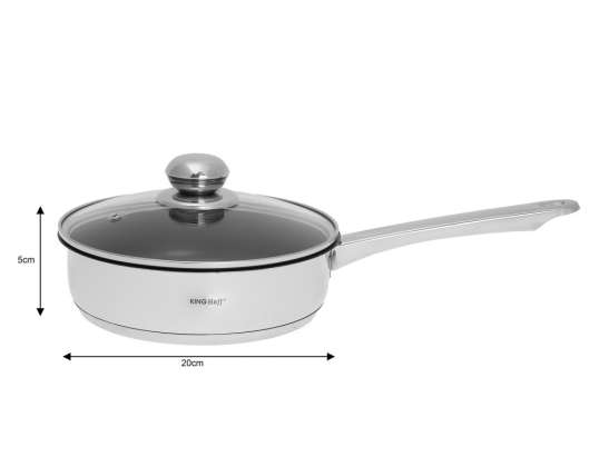 Kinghoff Enamel Steel Pan 20cm - Induction-Compatible &amp; Dishwasher-Safe Cookware