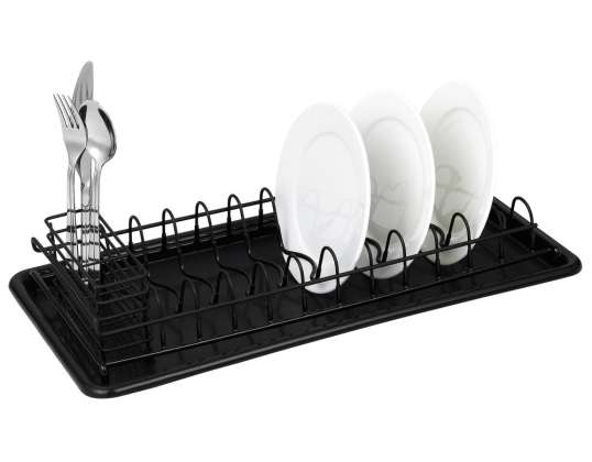 Sturdy Kitchen Dish Rack for Wholesale - Powder-Coated Metal with Colorful Base