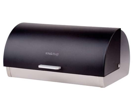 Bread box, steel-acrylic, black Kinghoff