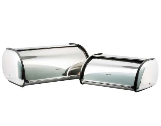 Bread boxes, steel, 2 pieces - small and large Kinghoff