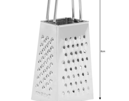 Kinghoff High-Efficiency Grater, Stainless Steel, Multiple Surfaces - 3.7x2.7x8.8cm