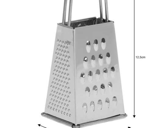 Kinghoff High-Efficiency Grater, Stainless Steel, Multiple Surfaces - 6.8x5.5x12.8cm