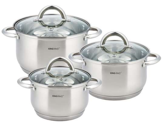 Premium 6-Piece Stainless Steel Cookware Set for All Heat Sources