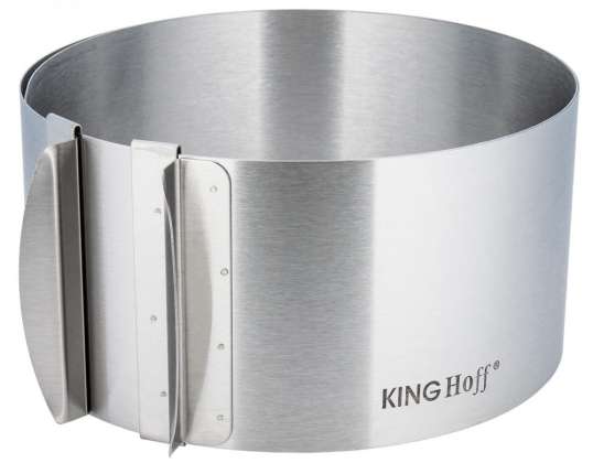 Pierścień tortowy regulowany, stalowy, Ø16-30x8,5cm Kinghoff