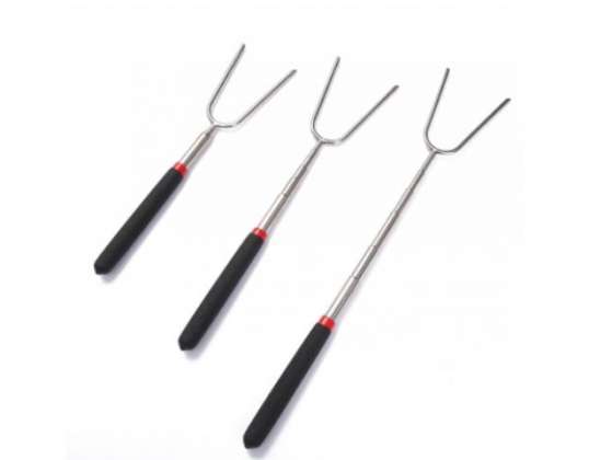 Bål sammenleggbare gafler BBQ grillpinne