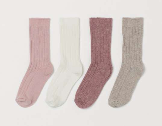 4 pair pack rib knitted H&M baby socks