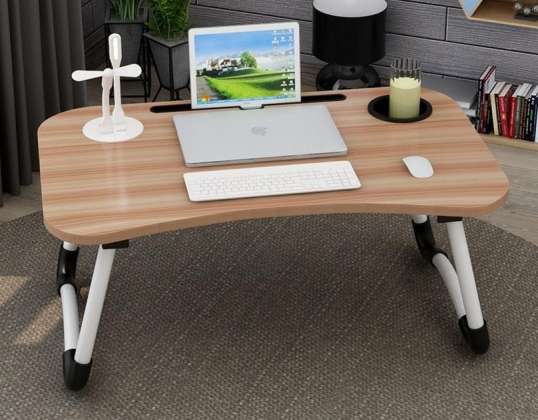 Dizüstü bilgisayar masası yatak için katlanabilir USB standı
