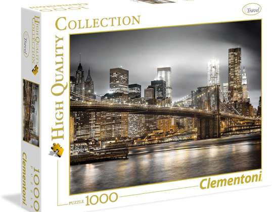 Augstas kvalitātes kolekcija - 1000 puzles gabaliņi - Ņujorkas siluets