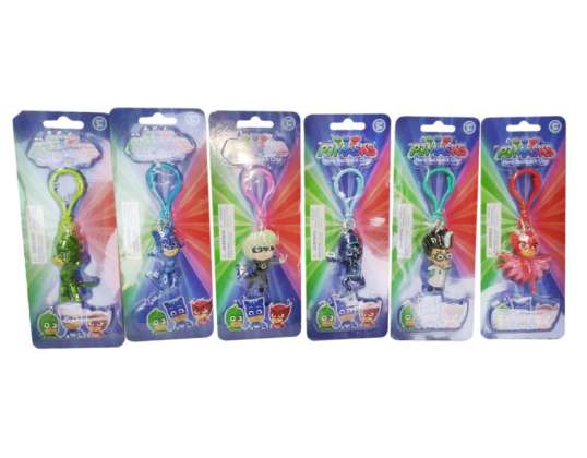 PJ maszkok - 3D PVC kulcstartó / klip 6 cm-en