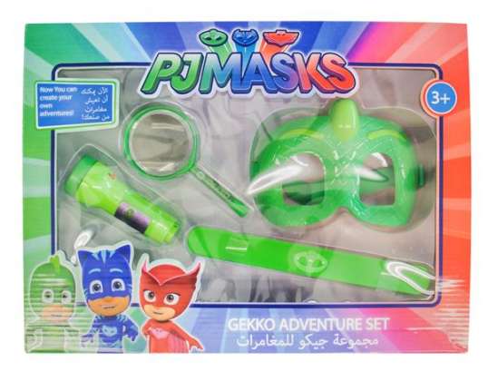 PJ Masks Gekko - Приключенски комплект 4 части, състоящи се от: лупа, фенерче, маска и шамар гривна