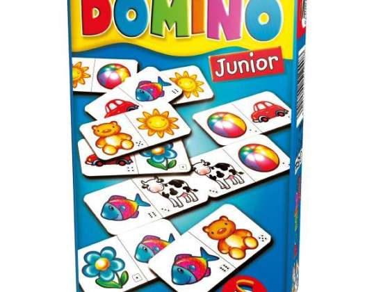 Domino Junior - Prinesite skupaj igro v kovinski škatli